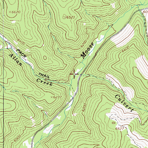 Topographic Map of Culvert Creek, MT