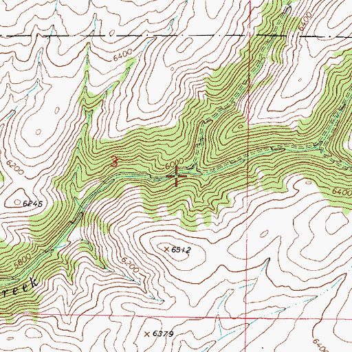 Topographic Map of Currant Creek, MT