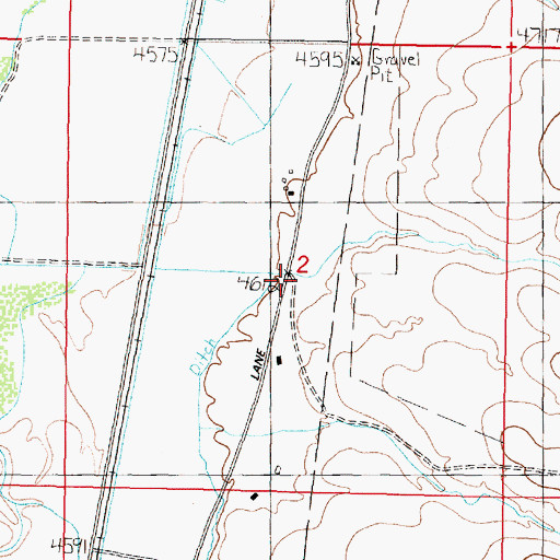Topographic Map of Currant Creek, MT