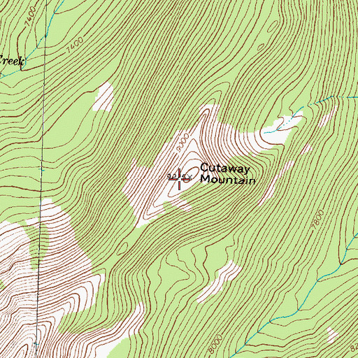 Topographic Map of Cutaway Mountain, MT