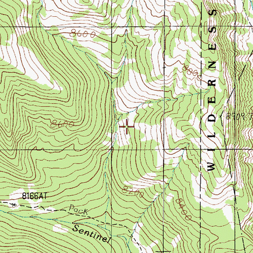 Topographic Map of Cutoff Trail, MT