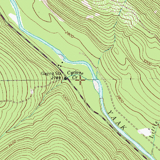 Topographic Map of Cyclone Creek, MT