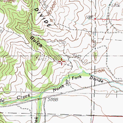 Topographic Map of Cyclone Gulch, MT