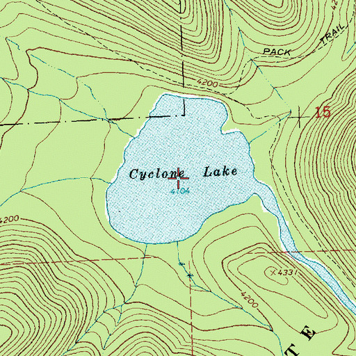 Topographic Map of Cyclone Lake, MT