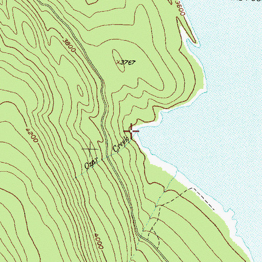 Topographic Map of Czar Creek, MT