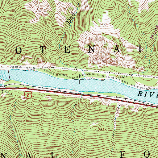 Topographic Map of Dad Creek, MT