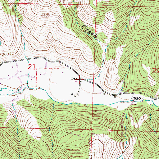 Topographic Map of Dagret Creek, MT