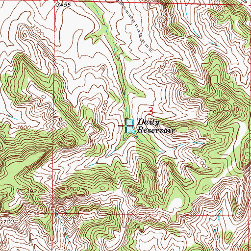 Topographic Map of Daily Reservoir, MT