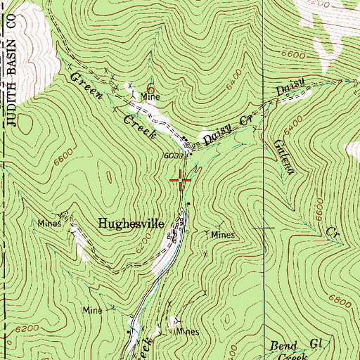 Topographic Map of Daisy Creek, MT