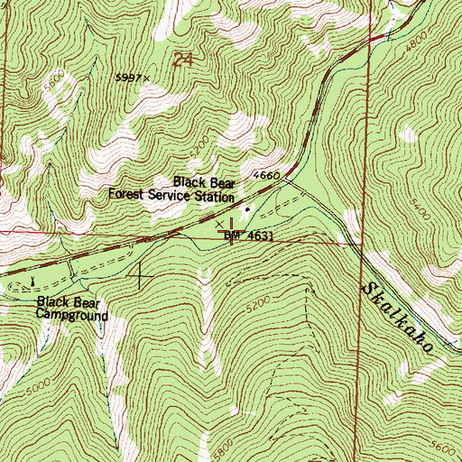 Topographic Map of Daly Creek, MT