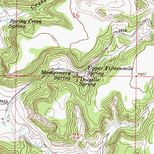 Topographic Map of Dalzells Spring, MT