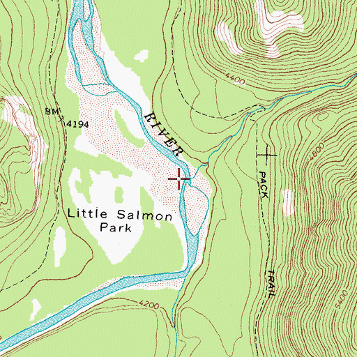 Topographic Map of Damnation Creek, MT