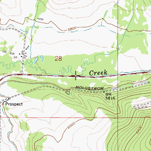Topographic Map of Daniels Creek, MT