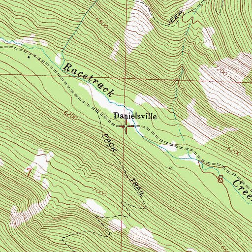 Topographic Map of Danielsville, MT