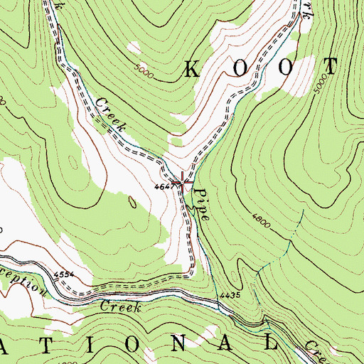 Topographic Map of Dark Creek, MT