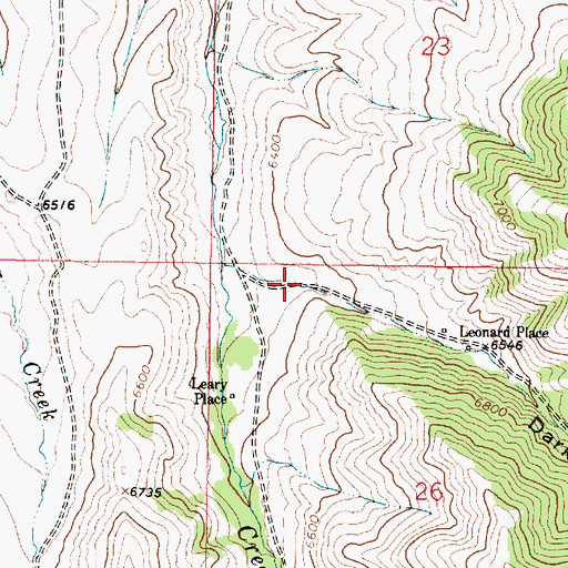 Topographic Map of Dark Hollow, MT