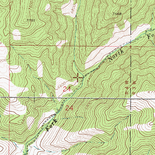Topographic Map of Dark Hollow, MT