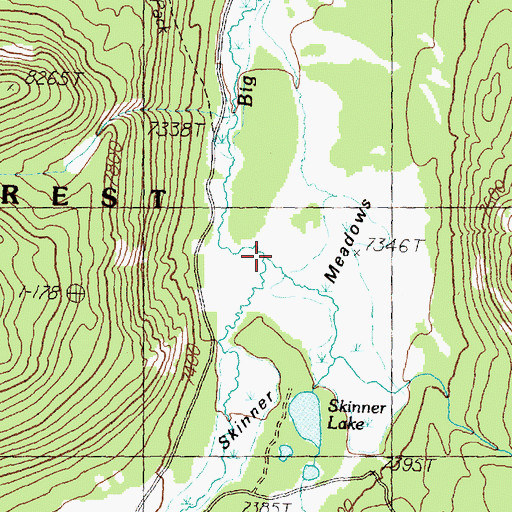 Topographic Map of Darkhorse Creek, MT