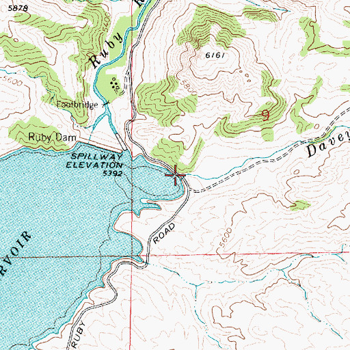 Topographic Map of Davey Creek, MT