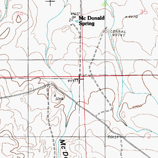 Topographic Map of McDonald Canyon, AZ