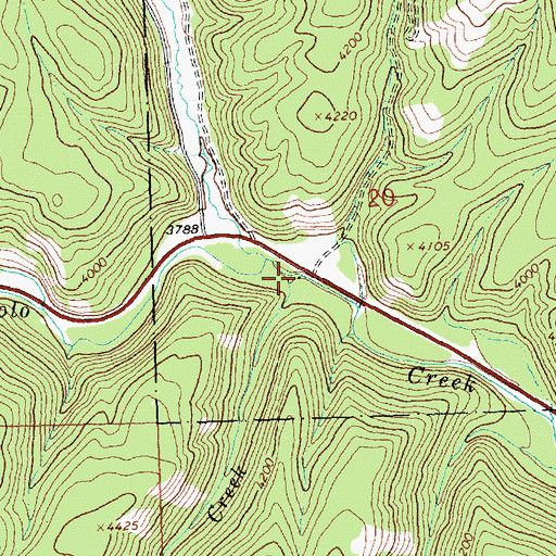 Topographic Map of Davis Creek, MT