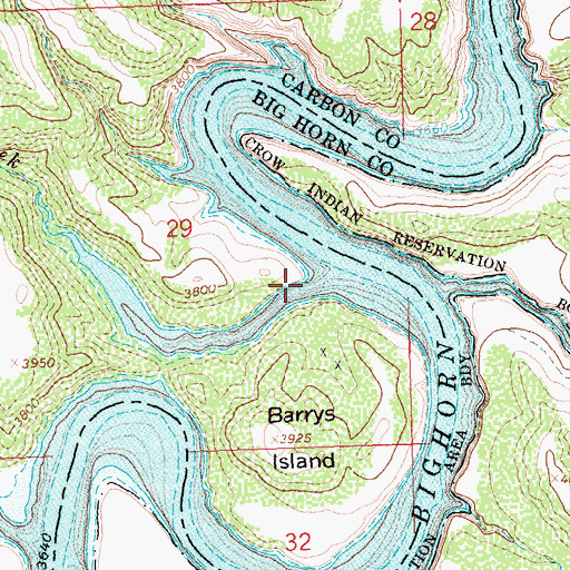 Topographic Map of Davis Creek, MT