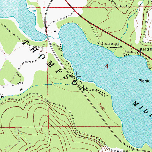 Topographic Map of Davis Creek, MT