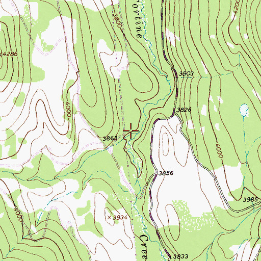Topographic Map of Davis Creek, MT
