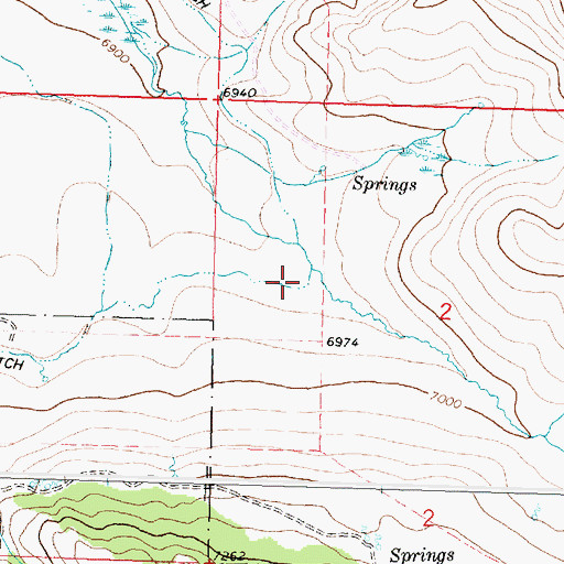 Topographic Map of Davis Ditch, MT