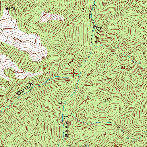 Topographic Map of Davis Gulch, MT