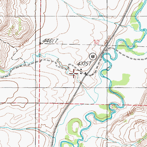Topographic Map of Dawson Ranch, MT