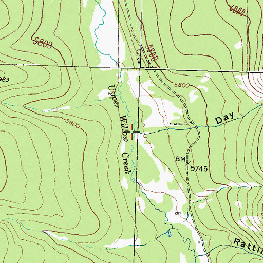 Topographic Map of Day Gulch, MT