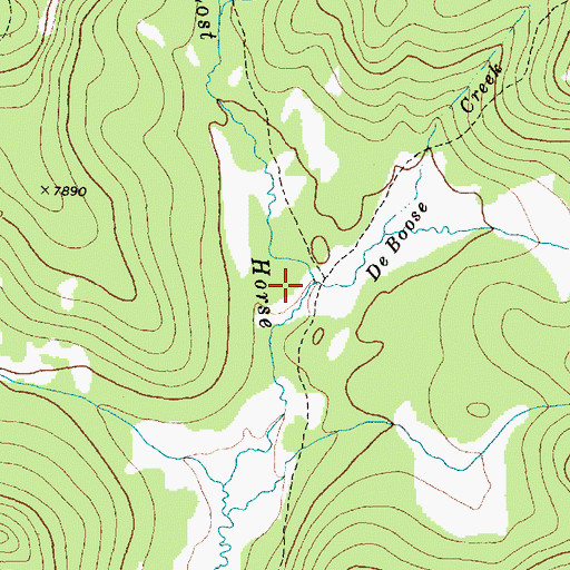 Topographic Map of De Boose Creek, MT