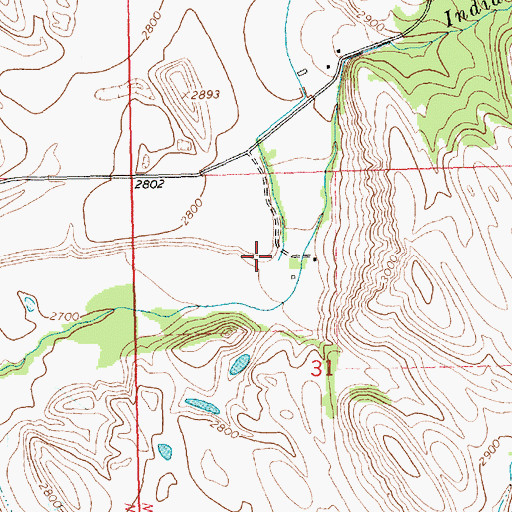 Topographic Map of DeRozier Creek, MT