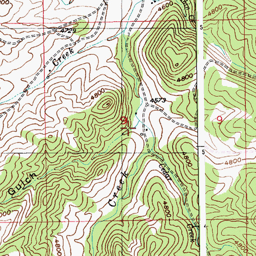 Topographic Map of Dead Horse Gulch, MT