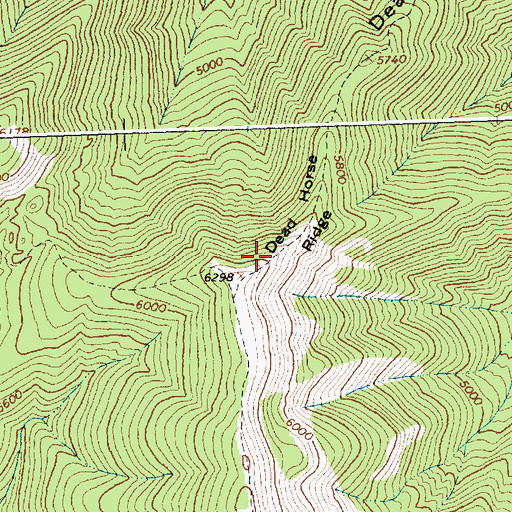 Topographic Map of Dead Horse Ridge, MT