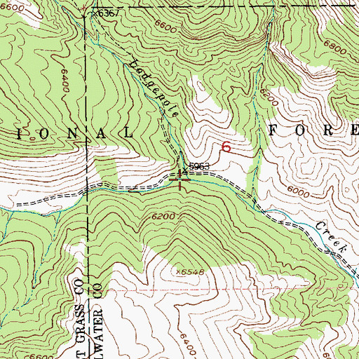 Topographic Map of Dead Indian Creek, MT