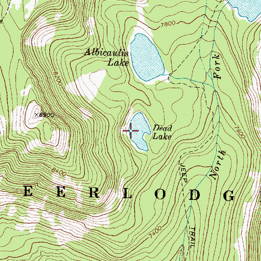 Topographic Map of Dead Lake, MT