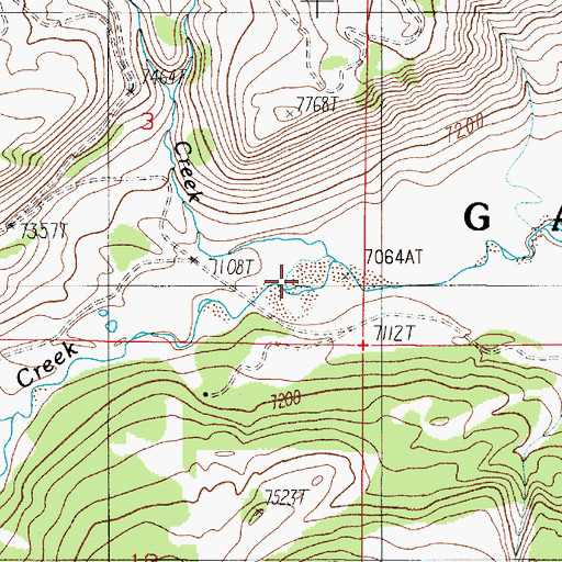 Topographic Map of Deadhorse Creek, MT