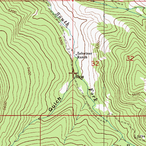 Topographic Map of Deadman Gulch, MT