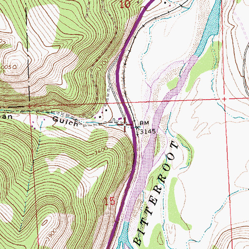 Topographic Map of Deadman Gulch, MT