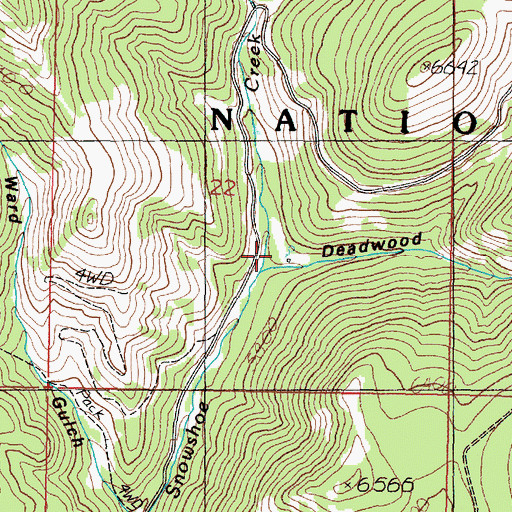 Topographic Map of Deadwood Gulch, MT