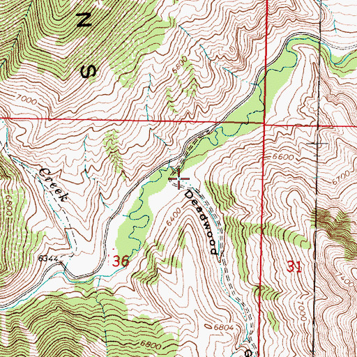 Topographic Map of Deadwood Gulch, MT
