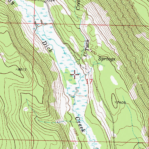 Topographic Map of Dean Creek, MT