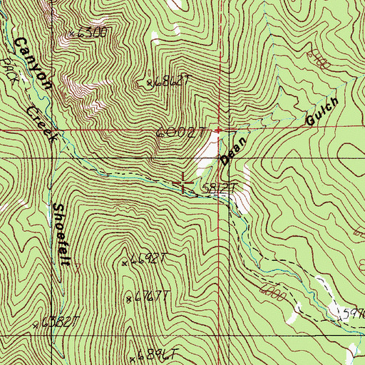 Topographic Map of Dean Gulch, MT