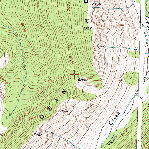 Topographic Map of Dean Ridge, MT