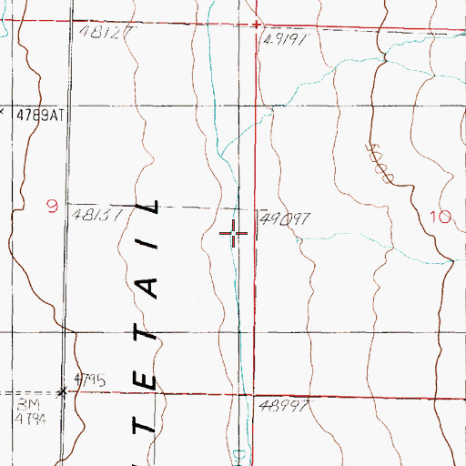 Topographic Map of Dearborn Creek, MT