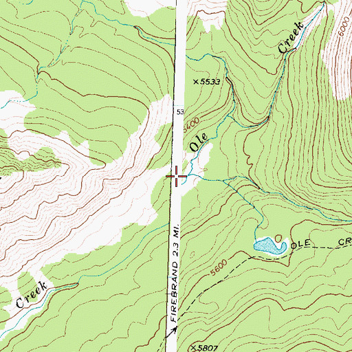 Topographic Map of Debris Creek, MT