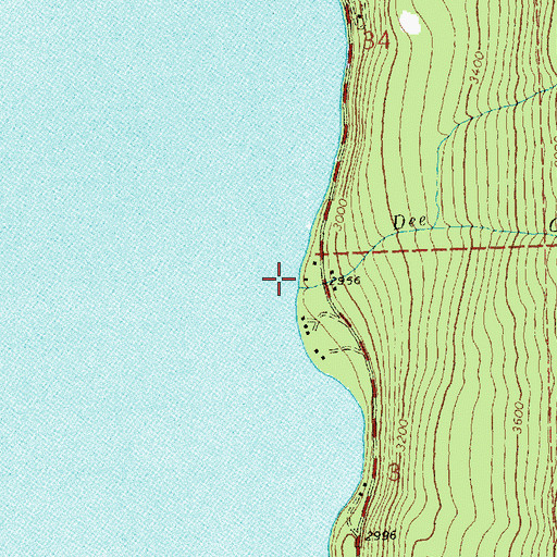 Topographic Map of Dee Creek, MT