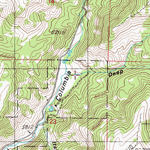 Topographic Map of Deep Canyon, MT